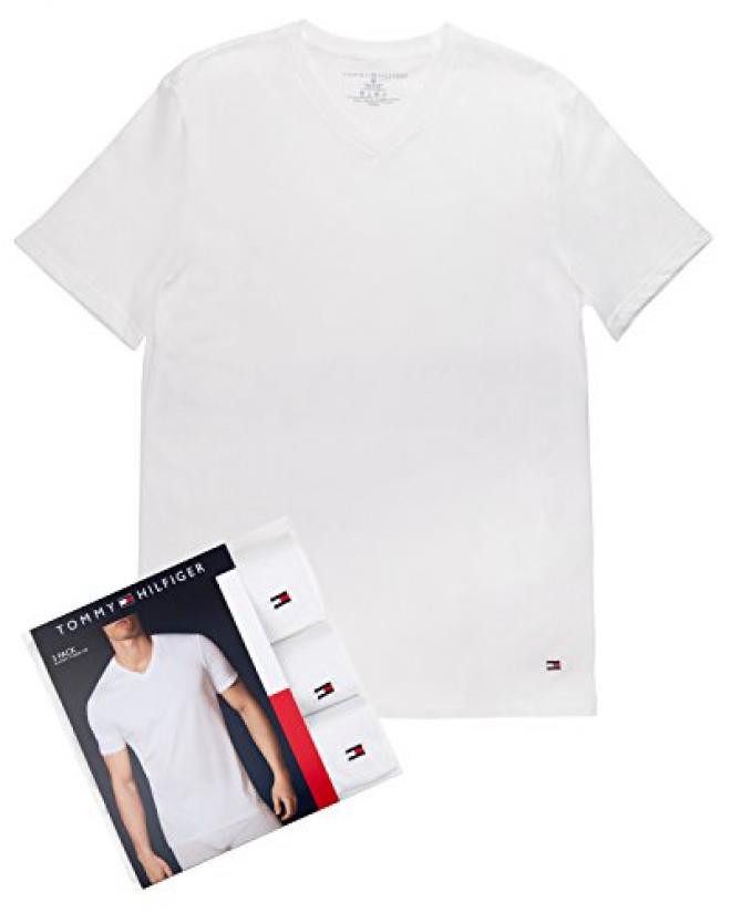 TOMMY HILFIGER 汤米希尔费格 Classics V-Neck 男士短袖3件装