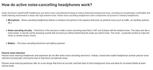 Audio Technica ATH-ANC9 QuietPoint 降噪耳机