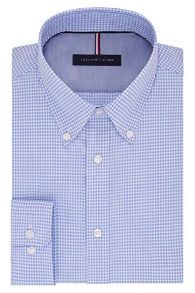 Tommy Hilfiger 男士免熨扣领衬衫
