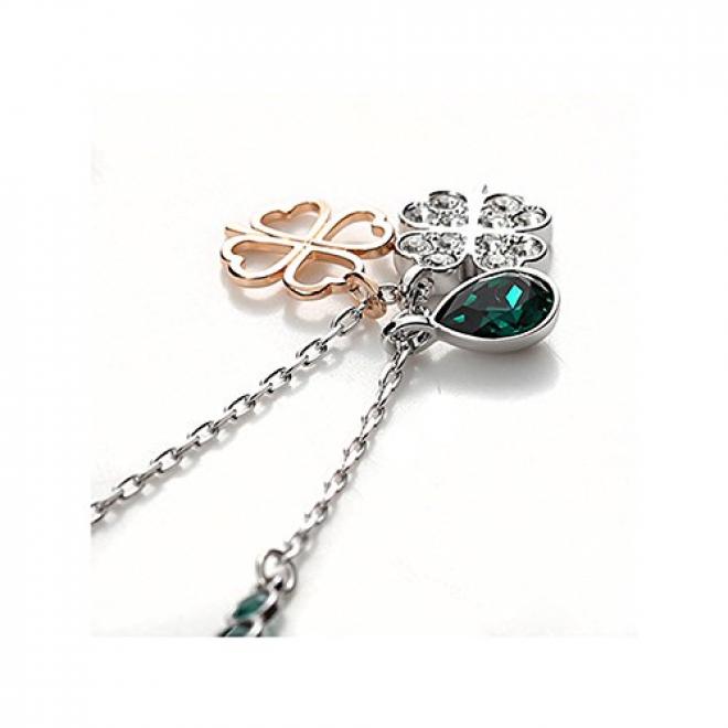 SWAROVSKI 施华洛世奇 5139471 Duo Clover 四叶草项链