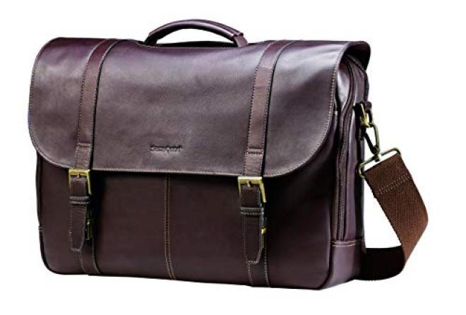 Samsonite 新秀丽 Colombian Leather Flapover 男款公文包
