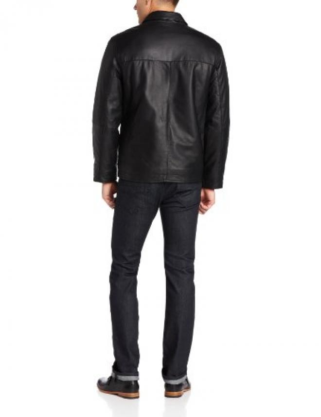 PERRY ELLIS Lambskin Leather Open Bottom 男士羊皮夹克