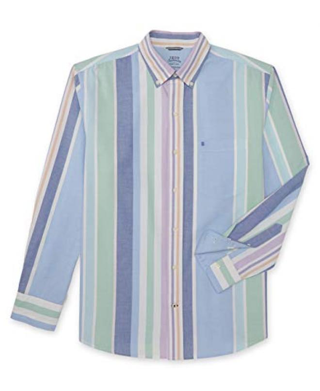 IZOD Oxford Plaid 男士竖条纹衬衫