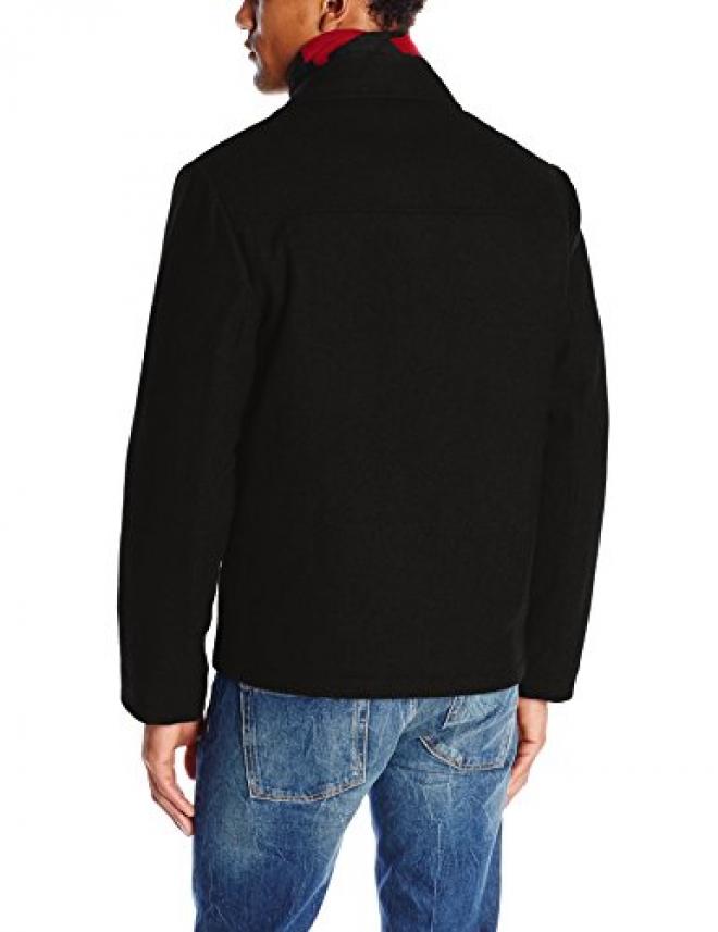 IZOD Wool-Blend 男士羊毛混纺大衣 含围巾