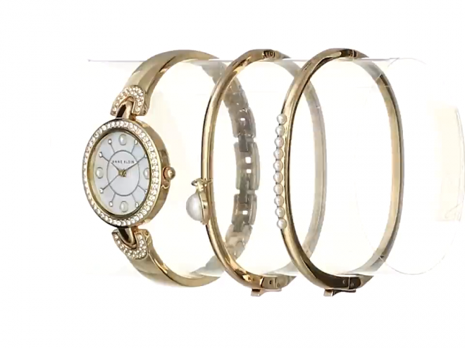 ANNE KLEIN AK/1960GBST 女款时装腕表手镯套装