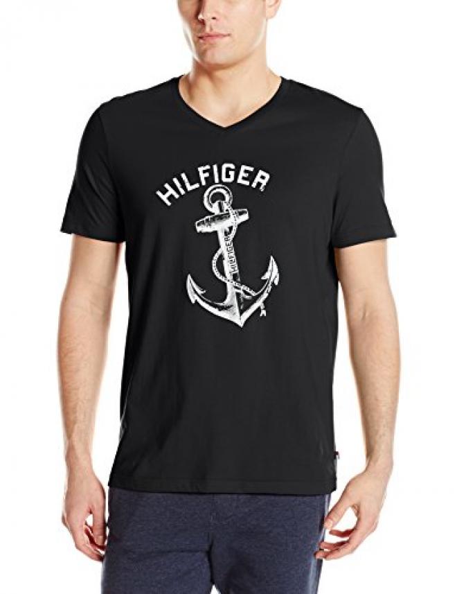TOMMY HILFIGER 男士锚图案T恤