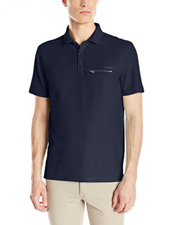Calvin Klein Solid Rib 男士POLO衫