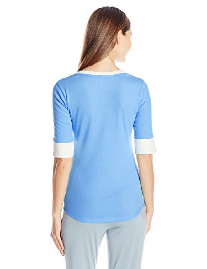 TOMMY HILFIGER Elbow Sleeve Henley 女士中袖T恤