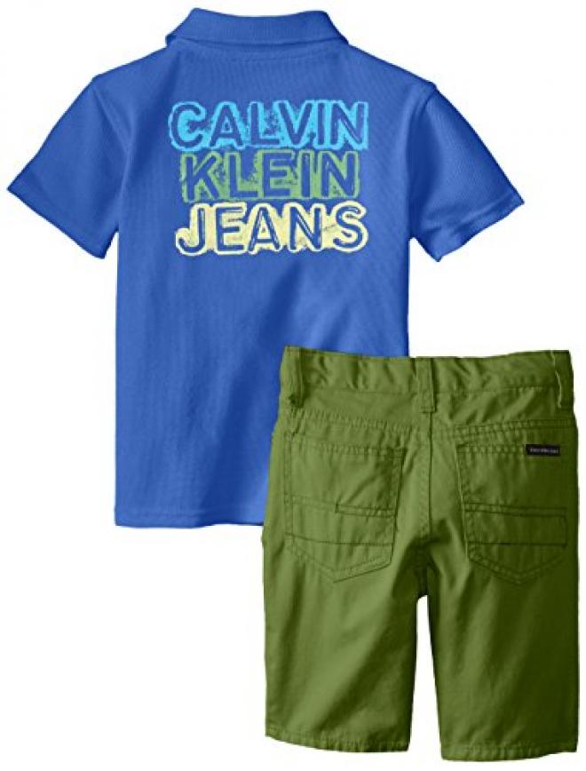 Calvin Klein Jean Blue Polo 男童短袖两件套